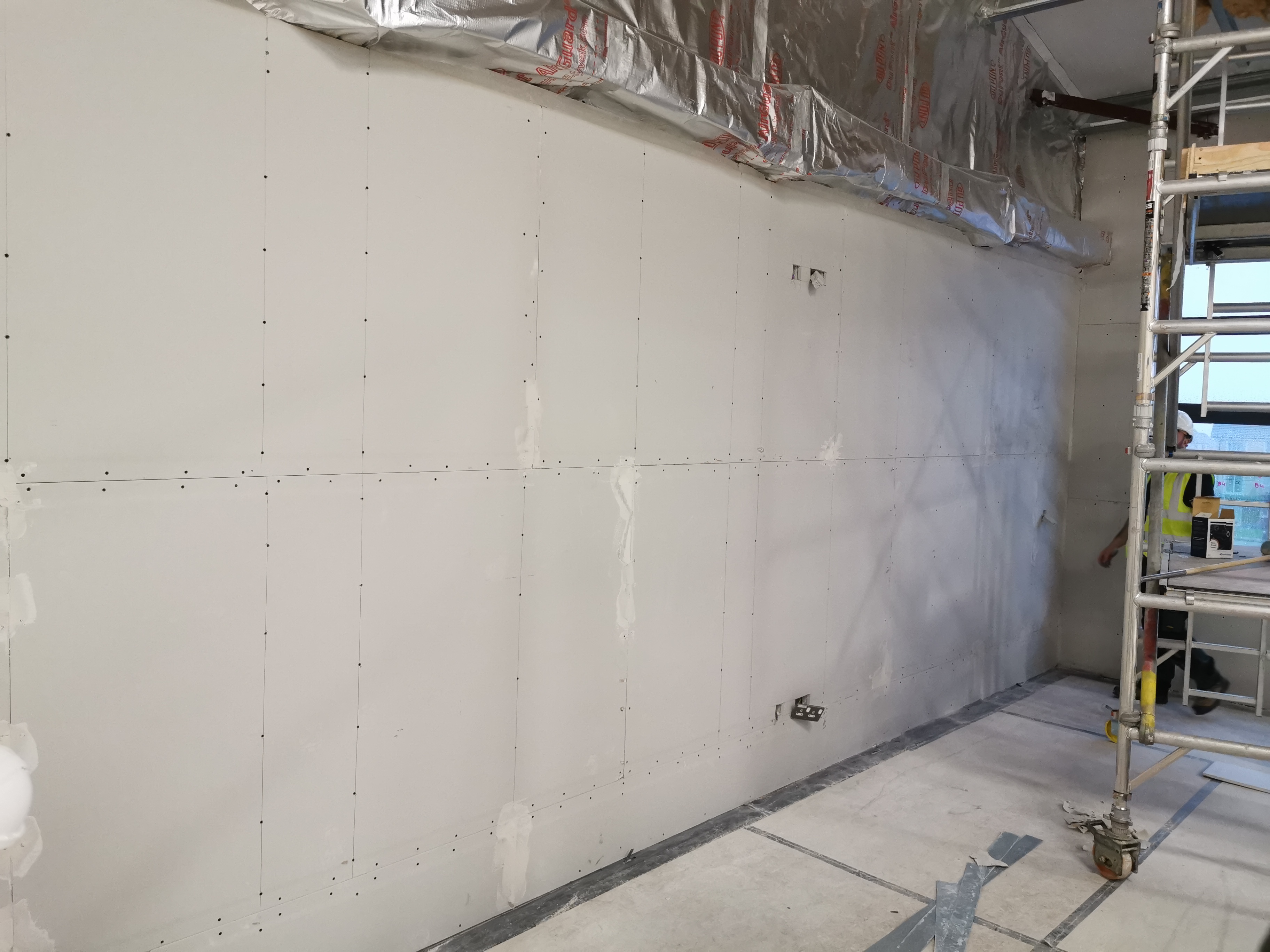 Plasterboarding install